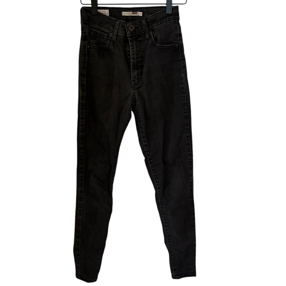 Levi's 711 Mile High Super Skinny Black Jeans - 26